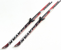 Лыжи подростковые беговые Маяк деревянные с креплением NN75, 150 см, черно-красные - Фото 11