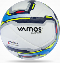 Мяч футбольный VAMOS INVERSOR NEW № 5 профессиональный, бело-черно-голубой - Фото 12
