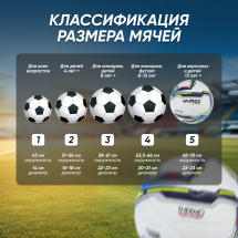 Мяч футбольный VAMOS INVERSOR NEW № 5 профессиональный, бело-черно-голубой - Фото 7