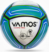 Мяч футбольный VAMOS CAMPO PRO № 4 матчевый, бело-бирюзово-серебристый - Фото 11