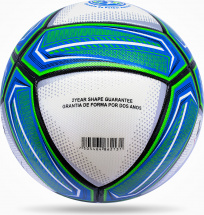 Мяч футбольный VAMOS CAMPO PRO № 4 матчевый, бело-бирюзово-серебристый - Фото 13