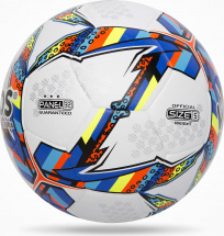 Мяч футбольный VAMOS EUFORIA HYBRID № 5 матчевый, бело-сине-красный - Фото 12