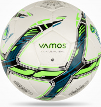 Мяч футбольный VAMOS LIGA DE FUTSAL №4 профессиональный, бело-салатово-черный - Фото 11
