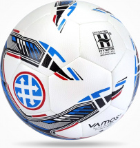 Мяч футбольный VAMOS ELITE FUTSAL № 4 футзальный, бело-синий - Фото 12