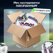 Мяч футбольный VAMOS FUTSAL BASIC № 2 футзальный, бело-черно-зелено-фиолетовый - Фото 9