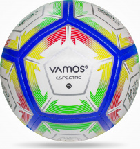 Мяч футбольный VAMOS ESPECTRO № 5 тренировочный, бело-сине-желто-красно-зеленый - Фото 11