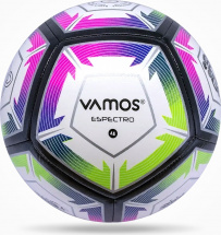 Мяч футбольный VAMOS ESPECTRO № 4 тренировочный, бело-черно-салатово-розовый - Фото 11