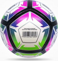 Мяч футбольный VAMOS ESPECTRO № 4 тренировочный, бело-черно-салатово-розовый - Фото 13