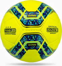 Мяч футбольный VAMOS FIERO № 3 тренировочный, желто-синий - Фото 11