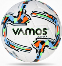 Мяч футбольный VAMOS AZTECA № 4 тренировочный, бело-черно-оранжевый - Фото 11