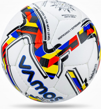 Мяч футбольный VAMOS AZTECA № 3 тренировочный, бело-черно-красный - Фото 14