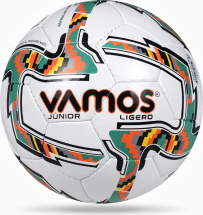 Мяч футбольный VAMOS JUNIOR LIGERO № 4 облегченный, бело-зеленый - Фото 11