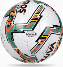 Мяч футбольный VAMOS JUNIOR LIGERO № 4 облегченный, бело-зеленый - Фото 12