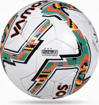 Мяч футбольный VAMOS JUNIOR LIGERO № 4 облегченный, бело-зеленый - Фото 14