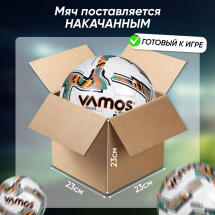 Мяч футбольный VAMOS JUNIOR LIGERO № 4 облегченный, бело-зеленый - Фото 10