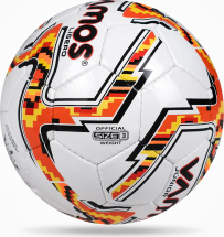 Мяч футбольный VAMOS JUNIOR LIGERO №3 облегченный, бело-оранжевый - Фото 13