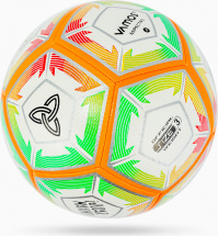 Мяч футбольный VAMOS ESPECTRO № 3 тренировочный, бело-розово-зелено-оранжевый - Фото 14