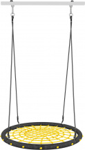 Каркас Romana для двойных качелей с качелями-гнездо (сетка 80 см), серо-желтый - Фото 3