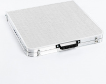 Комплект стол складной алюминиевый КЕДР, 120 х 60 х 68,3 см, влагозащищенный  и 4 малых складных табурета, черно-белый - Фото 11