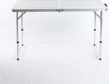Комплект стол складной алюминиевый КЕДР, 120 х 60 х 68,3 см, влагозащищенный  и 4 малых складных табурета, черно-белый - Фото 24