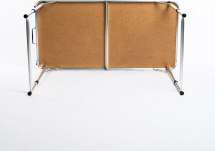 Комплект стол складной алюминиевый КЕДР, 120 х 60 х 68,3 см, влагозащищенный  и 4 малых складных табурета, черно-белый - Фото 34
