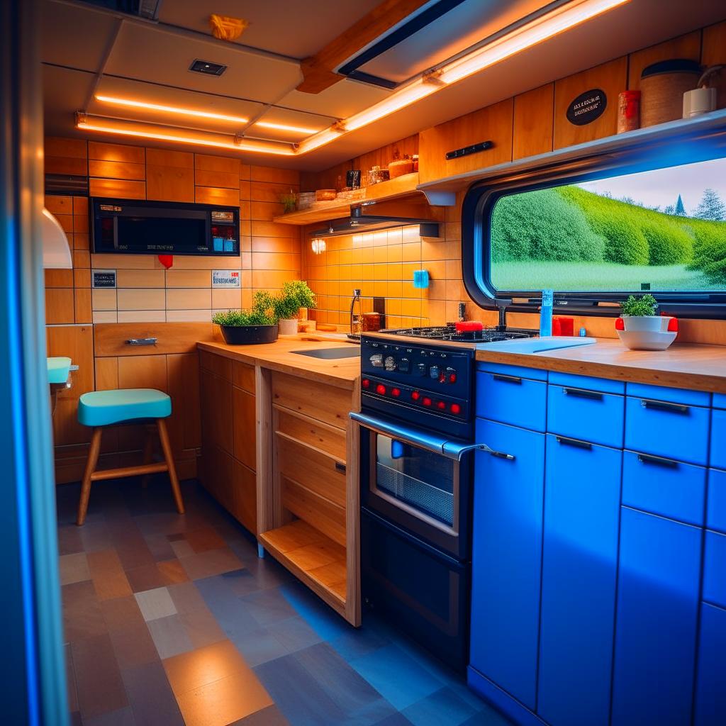 Кухня в микроавтобусе - подготовка к поездке